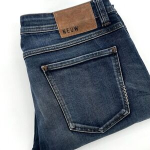 NEUW Iggy Skinny Jeans Mens 33x32 Blue Stretch Denim Button Fly